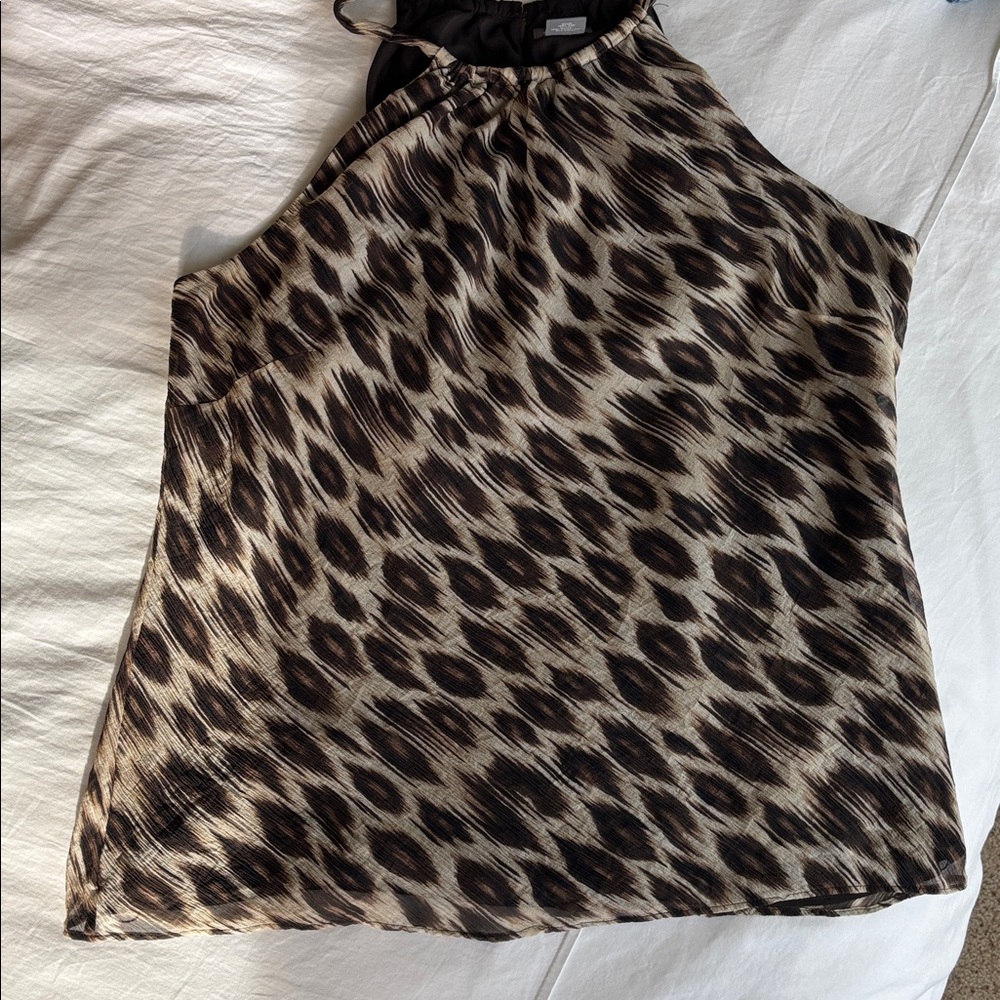 Ann Taylor Animal Print Halter Top Size 12 - Picture 4 of 5
